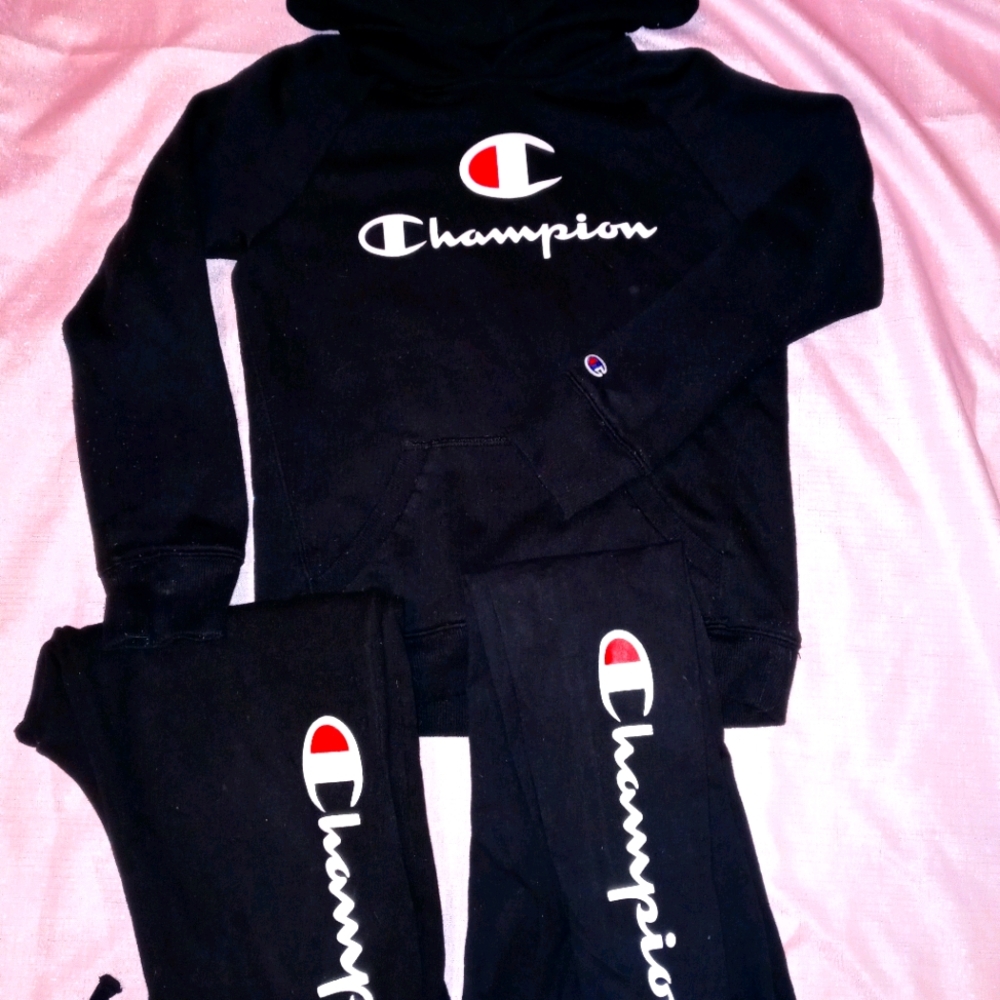 Champion GIRLS sweater leggings and sweatpant set